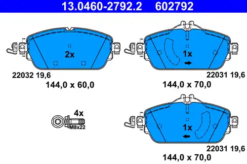 накладки ATE 13.0460-2792.2