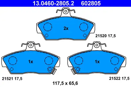 накладки ATE 13.0460-2805.2