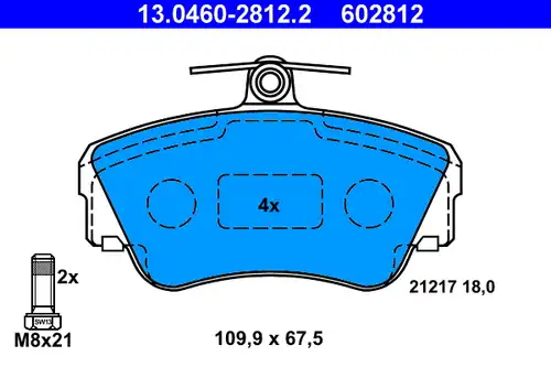 накладки ATE 13.0460-2812.2