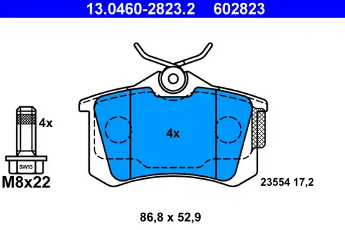 накладки ATE 13.0460-2823.2