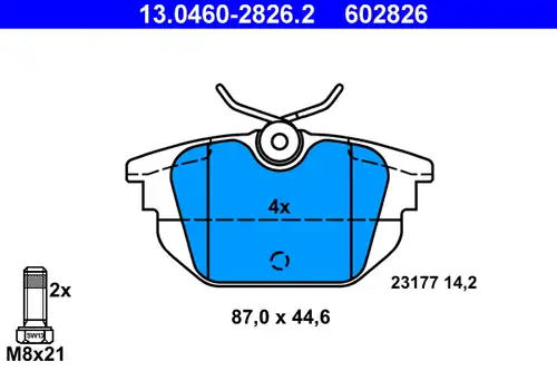 накладки ATE 13.0460-2826.2