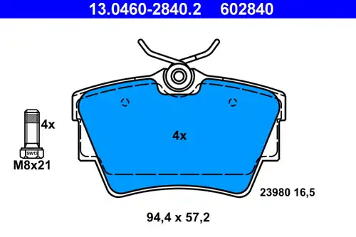 накладки ATE 13.0460-2840.2