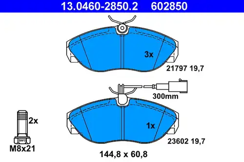 накладки ATE 13.0460-2850.2