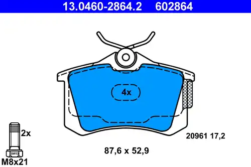 накладки ATE 13.0460-2864.2