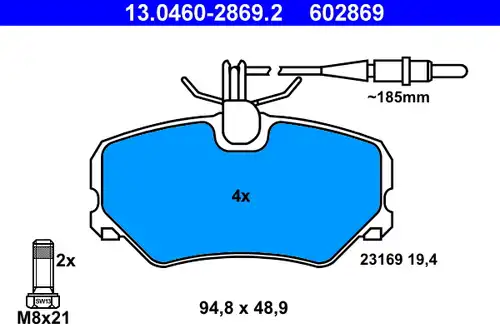 накладки ATE 13.0460-2869.2