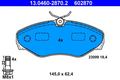 накладки ATE 13.0460-2870.2