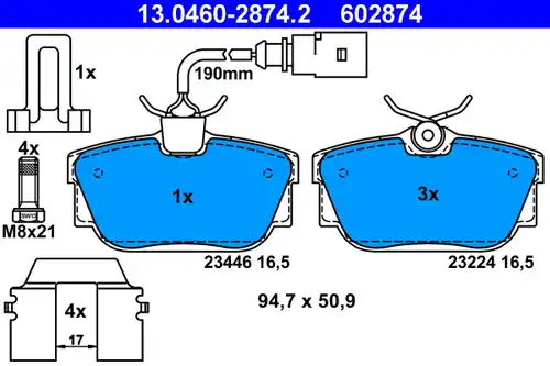 накладки ATE 13.0460-2874.2