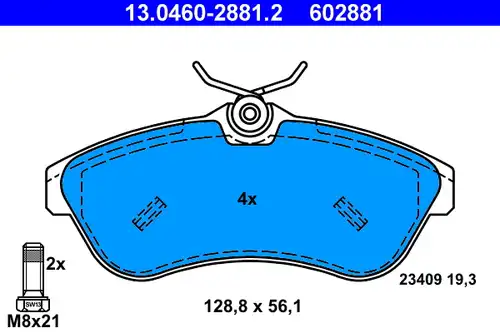 накладки ATE 13.0460-2881.2