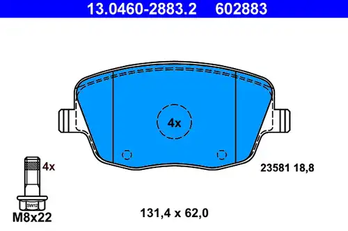 накладки ATE 13.0460-2883.2