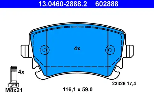 накладки ATE 13.0460-2888.2