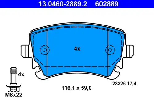 накладки ATE 13.0460-2889.2