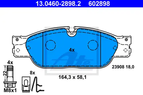 накладки ATE 13.0460-2898.2