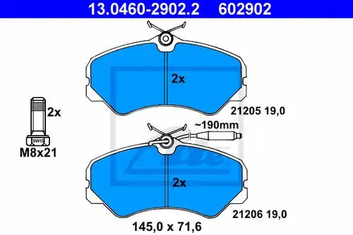 накладки ATE 13.0460-2902.2