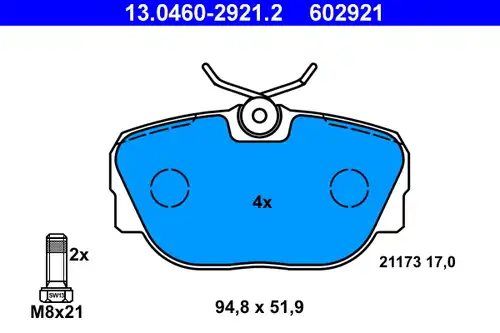 накладки ATE 13.0460-2921.2