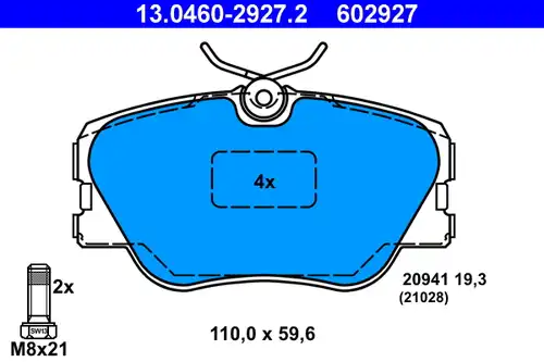 накладки ATE 13.0460-2927.2