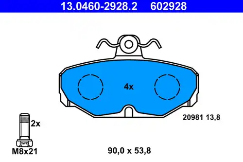 накладки ATE 13.0460-2928.2