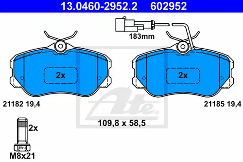 накладки ATE 13.0460-2952.2