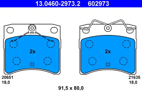 накладки ATE 13.0460-2973.2