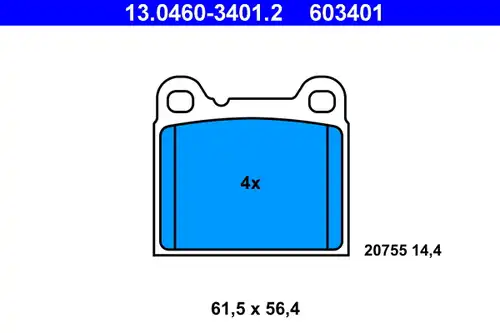 накладки ATE 13.0460-3401.2