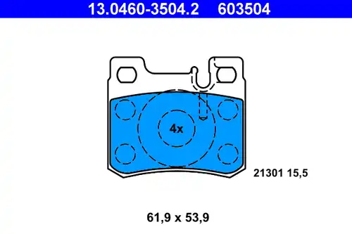 накладки ATE 13.0460-3504.2