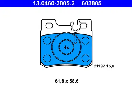 накладки ATE 13.0460-3805.2