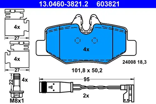 накладки ATE 13.0460-3821.2