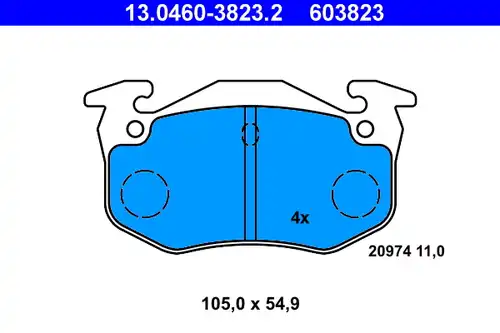 накладки ATE 13.0460-3823.2