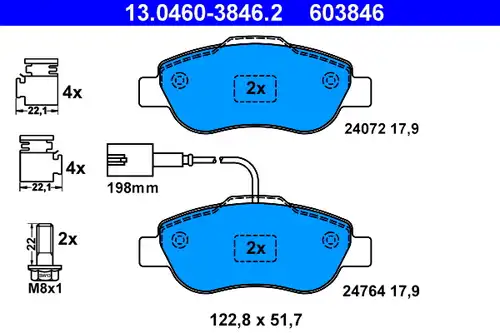 накладки ATE 13.0460-3846.2