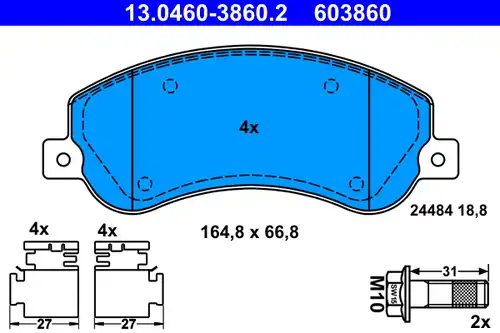 накладки ATE 13.0460-3860.2