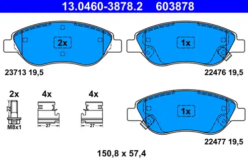 накладки ATE 13.0460-3878.2