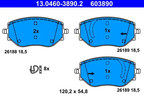 накладки ATE 13.0460-3890.2