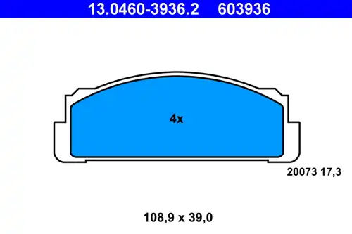 накладки ATE 13.0460-3936.2