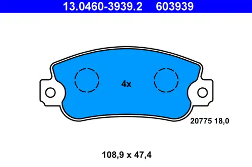 накладки ATE 13.0460-3939.2