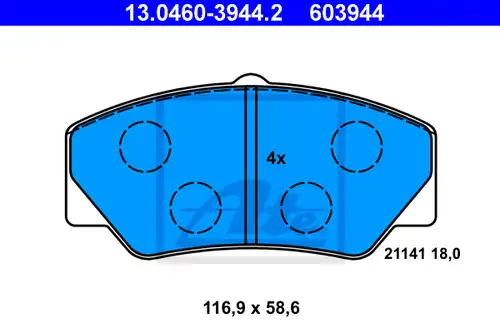 накладки ATE 13.0460-3944.2