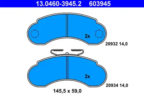 накладки ATE 13.0460-3945.2