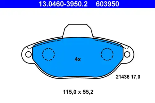 накладки ATE 13.0460-3950.2