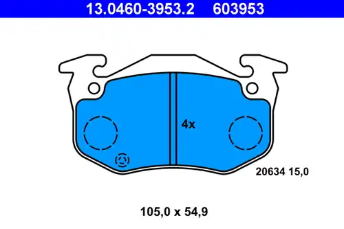 накладки ATE 13.0460-3953.2