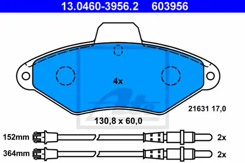 накладки ATE 13.0460-3956.2