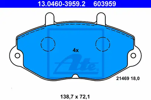 накладки ATE 13.0460-3959.2