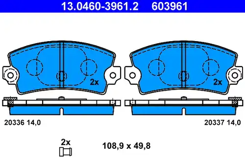 накладки ATE 13.0460-3961.2