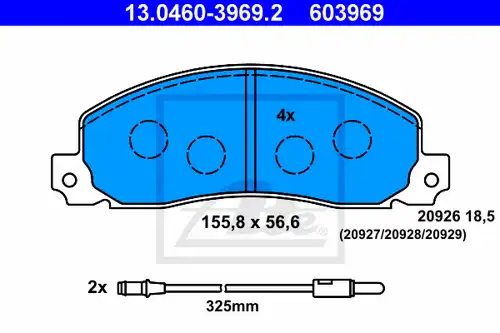 накладки ATE 13.0460-3969.2