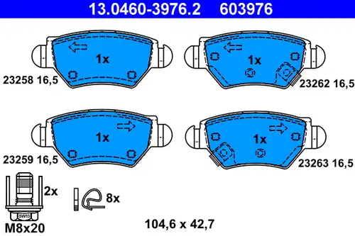 накладки ATE 13.0460-3976.2