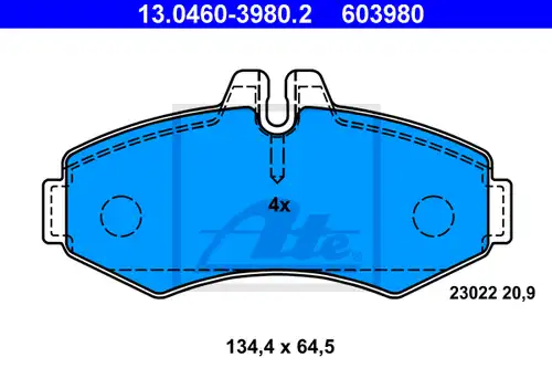 накладки ATE 13.0460-3980.2