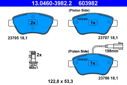 накладки ATE 13.0460-3982.2