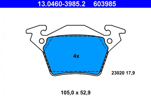 накладки ATE 13.0460-3985.2