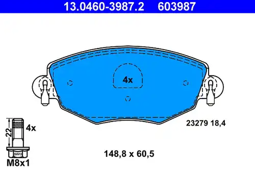 накладки ATE 13.0460-3987.2