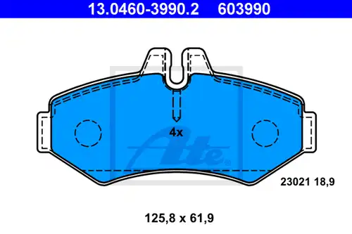 накладки ATE 13.0460-3990.2