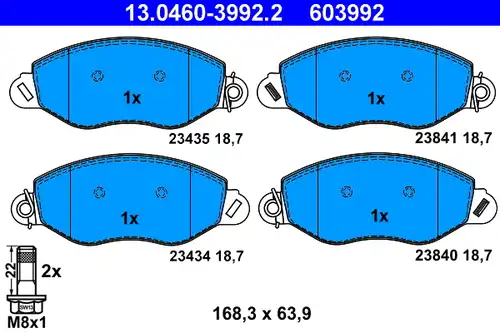 накладки ATE 13.0460-3992.2