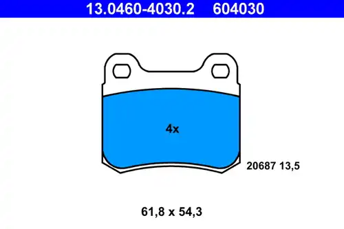 накладки ATE 13.0460-4030.2