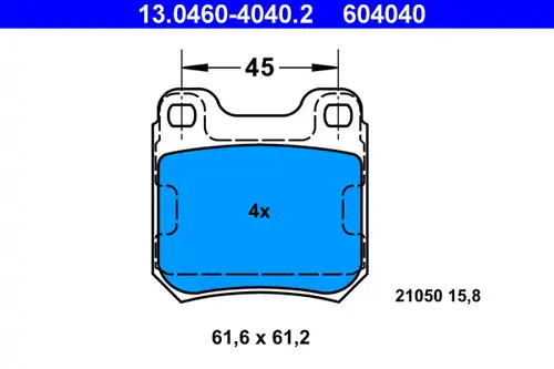 накладки ATE 13.0460-4040.2